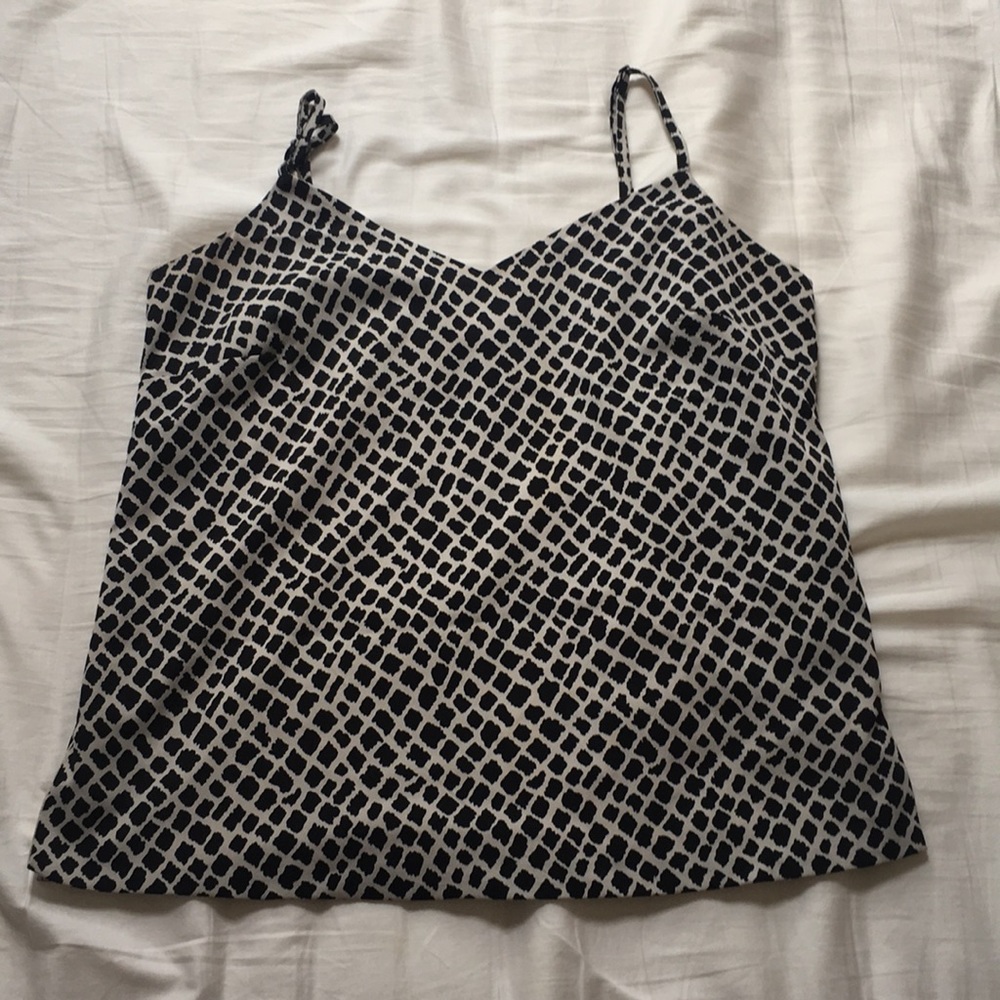 Black and white animal prints cropped silky cami
